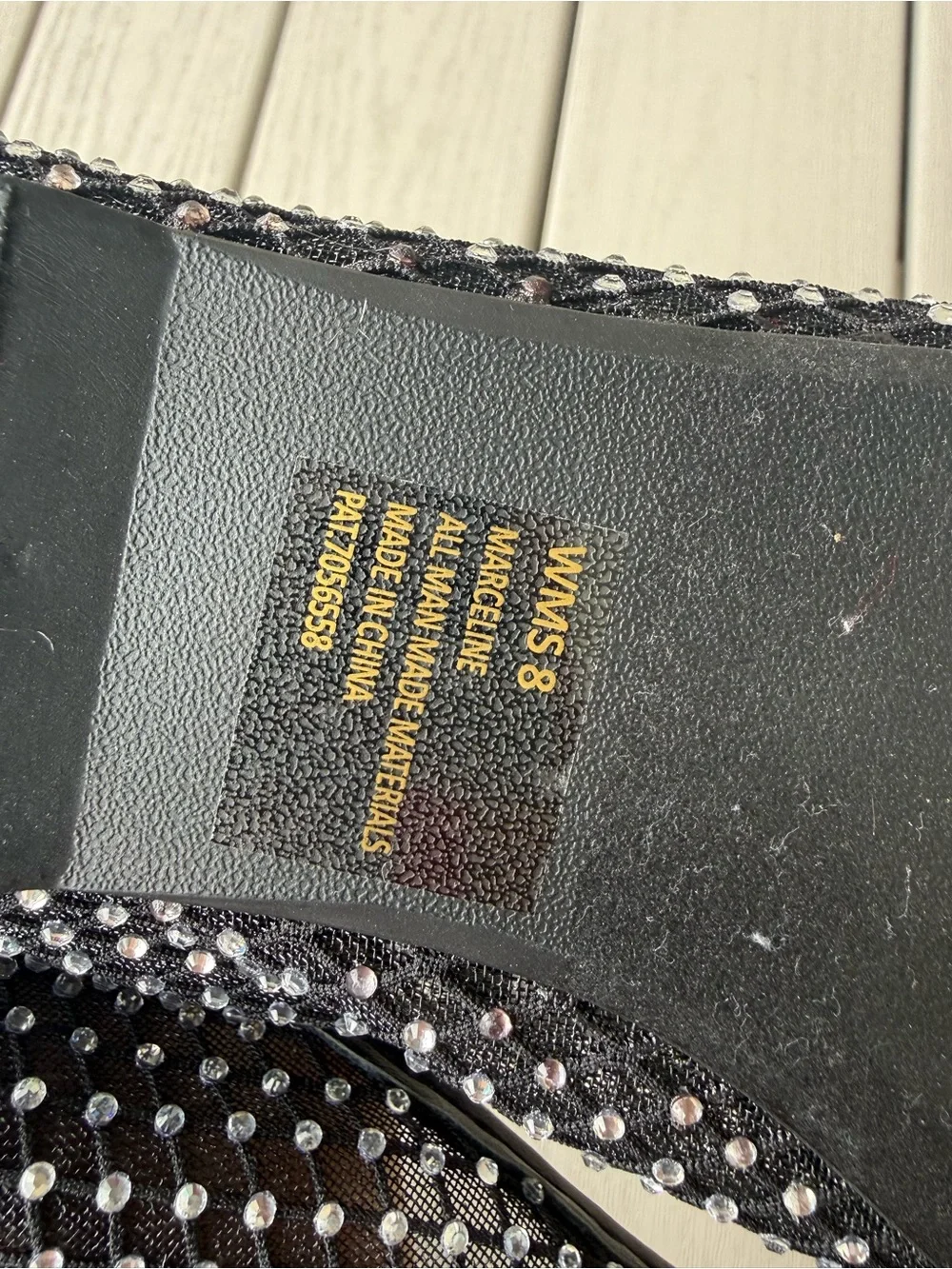 DV by Dolce Vita Marceline Black Mesh Rhinestone Ballet Flats Size 8 NWOT